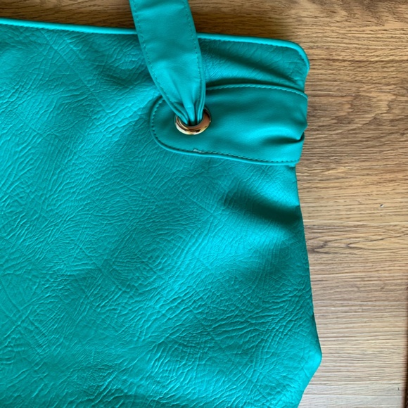 Vintage Turquoise Large Purse Handbag From Jennifer Moore - Picture 5 of 10